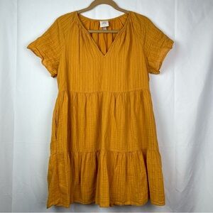 Knox Rose Mustard Tiered Dress